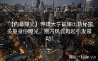 【内幕曝光】传媒大亨被曝出轨秘密多重身份曝光，圈内风云再起引发震动！